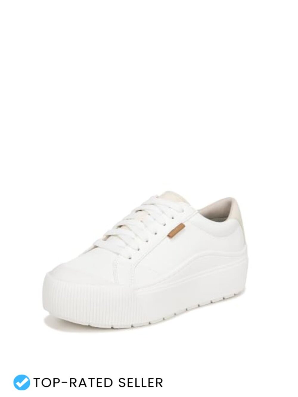 Platform Sneakers Lace Up Tennis Shoes Retro Toe Cap Flexible Cushioned